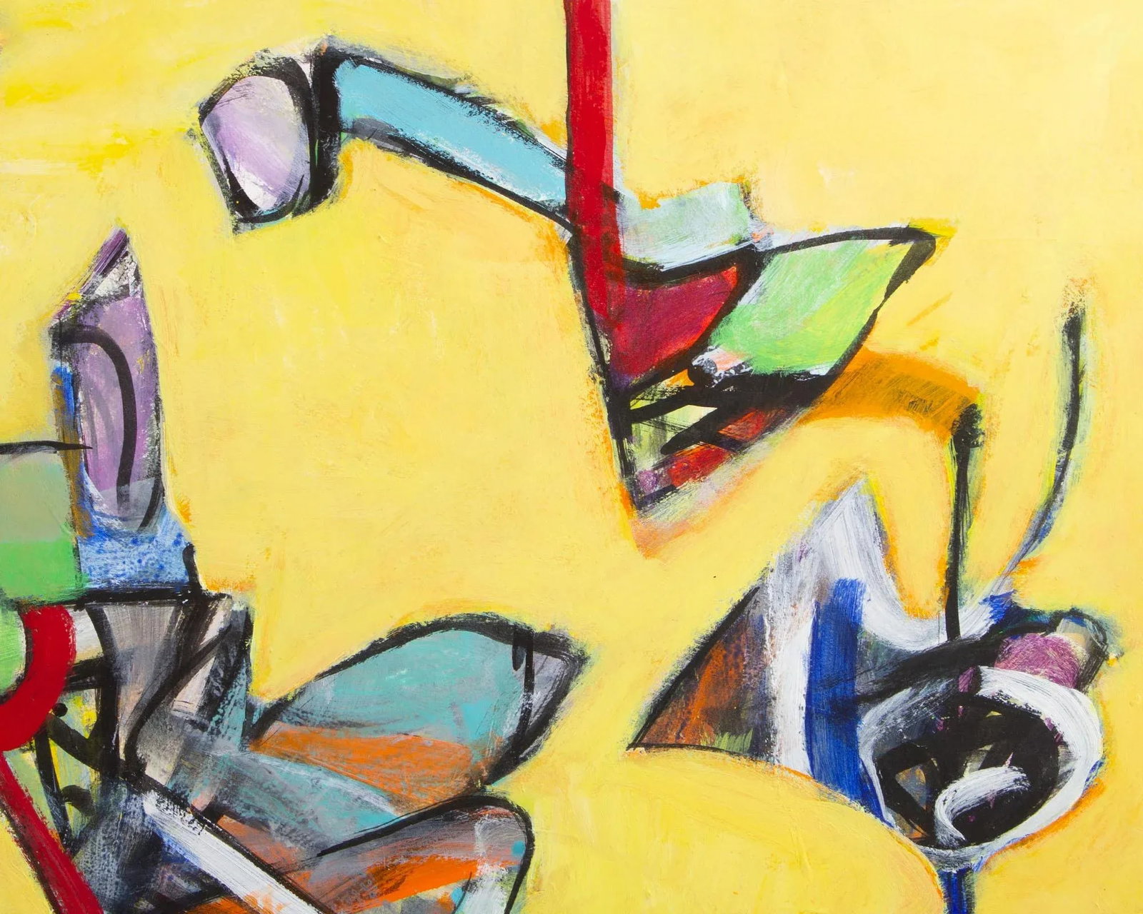 Abstract Acrylic on Paper Painting by James L. Bruch - 3
