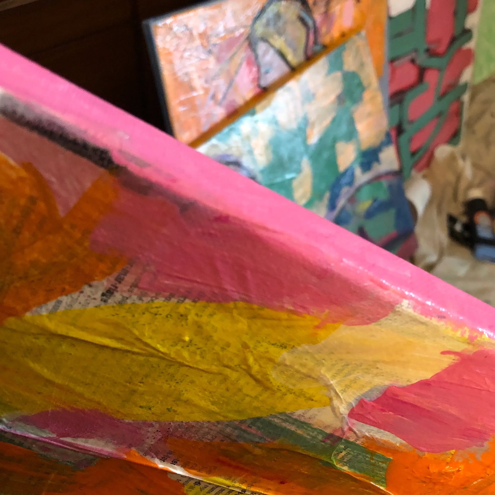 Contemporary Mixed Media on Canvas Original Artwork by Auker "Summer" - 12