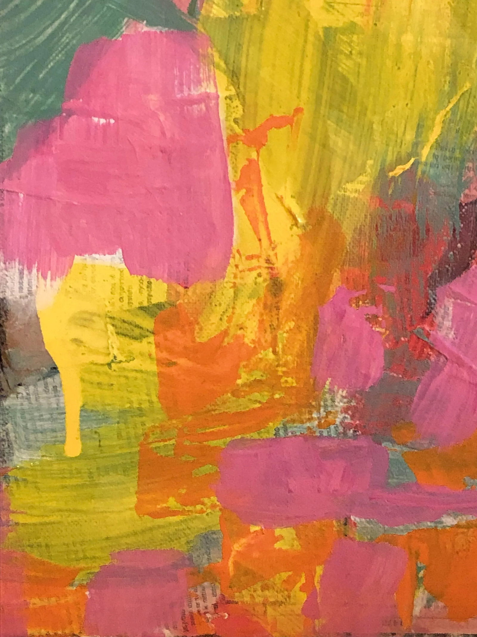 Contemporary Mixed Media on Canvas Original Artwork by Auker "Summer" - 2