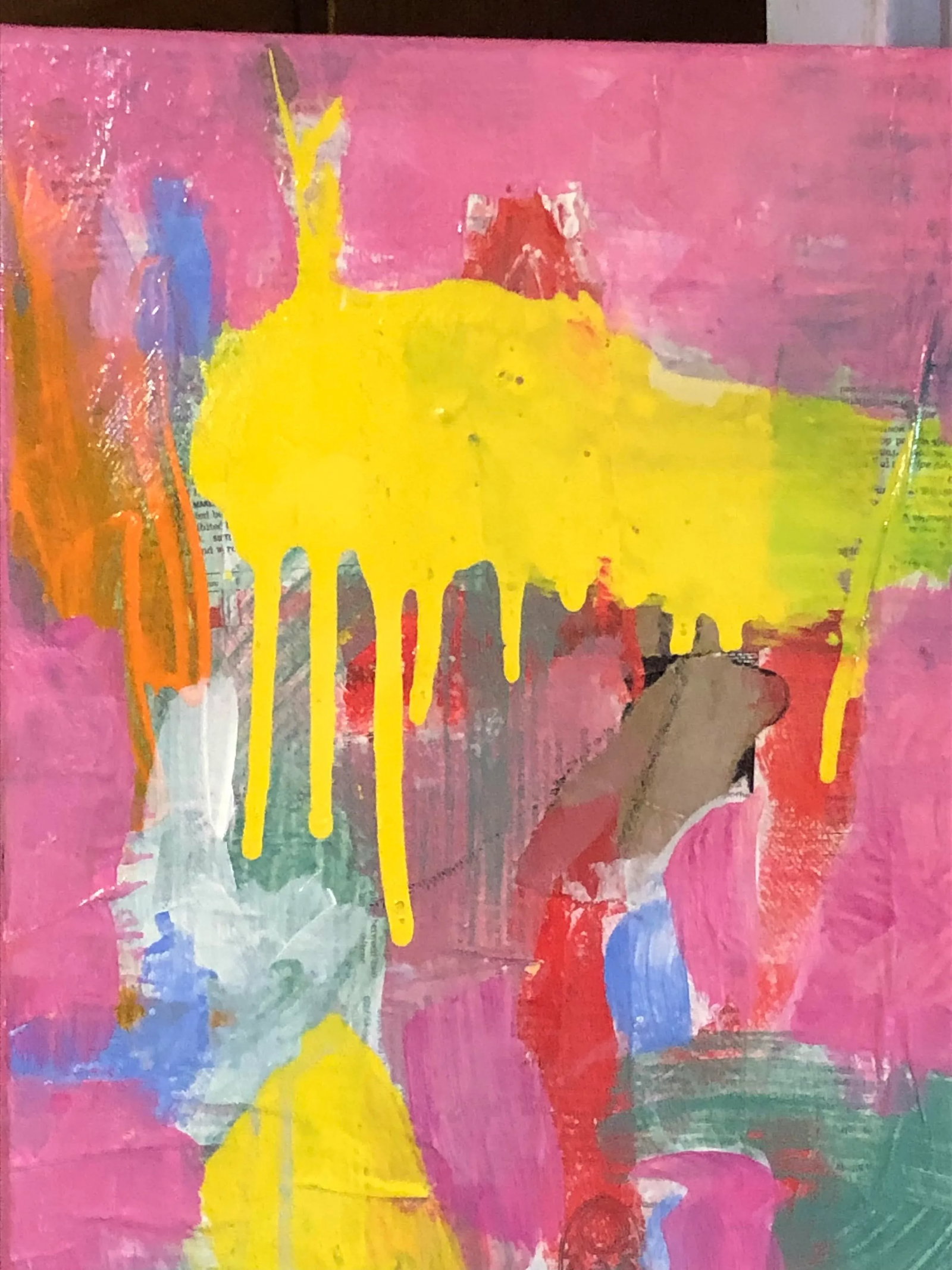 Contemporary Mixed Media on Canvas Original Artwork by Auker "Summer" - 3
