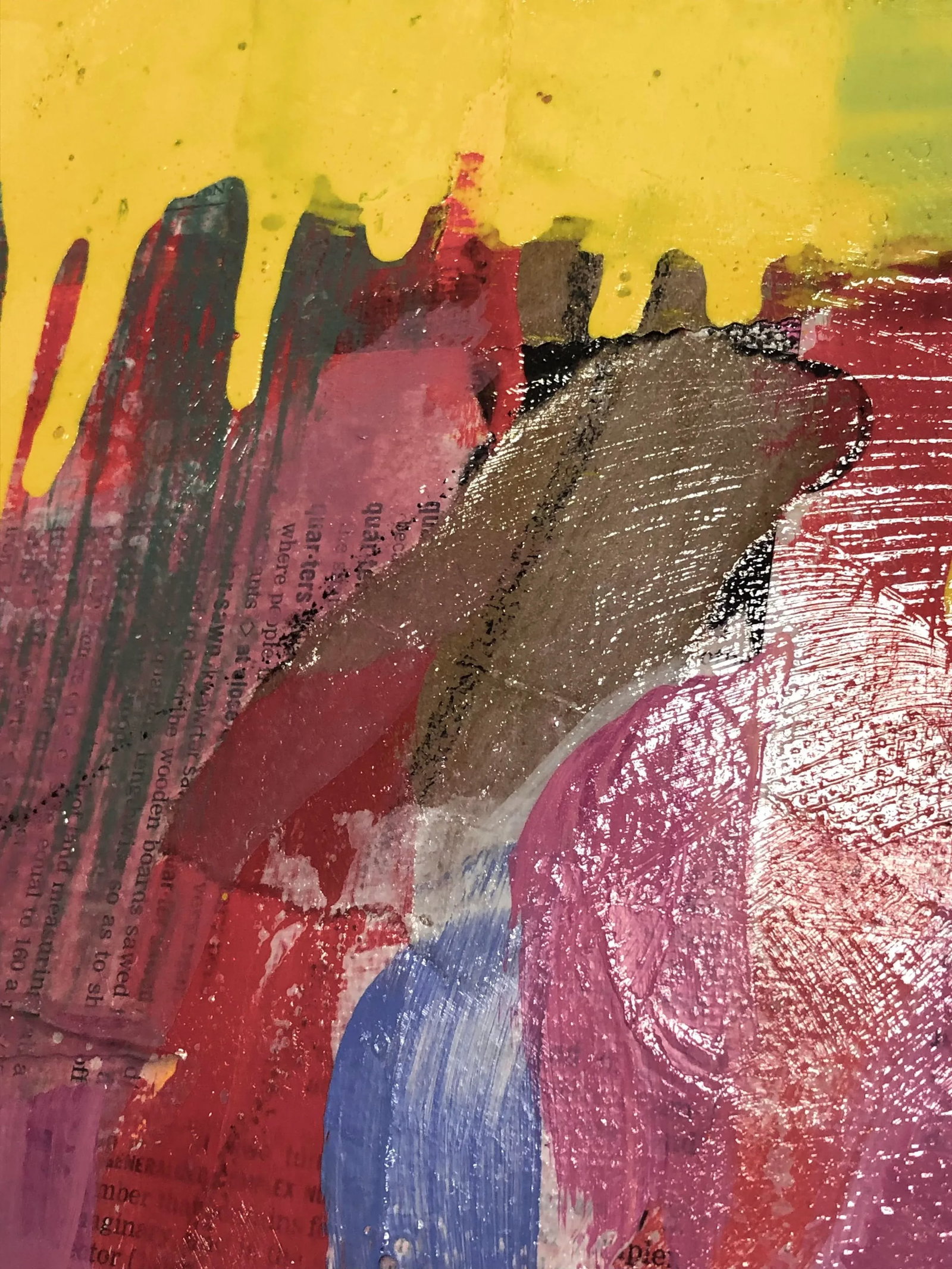 Contemporary Mixed Media on Canvas Original Artwork by Auker "Summer" - 7