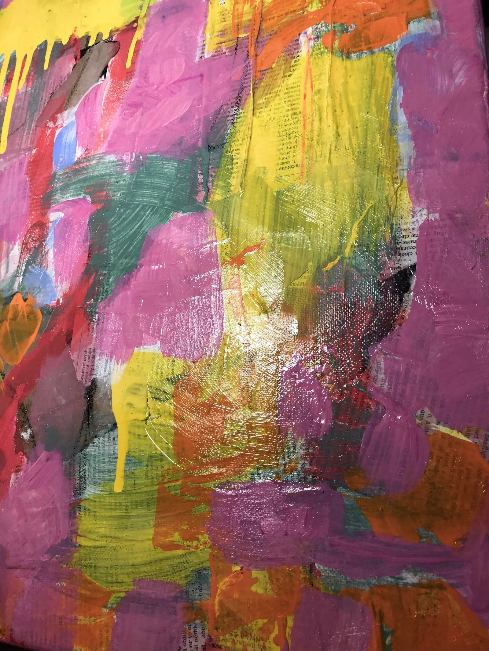 Contemporary Mixed Media on Canvas Original Artwork by Auker "Summer" - 9