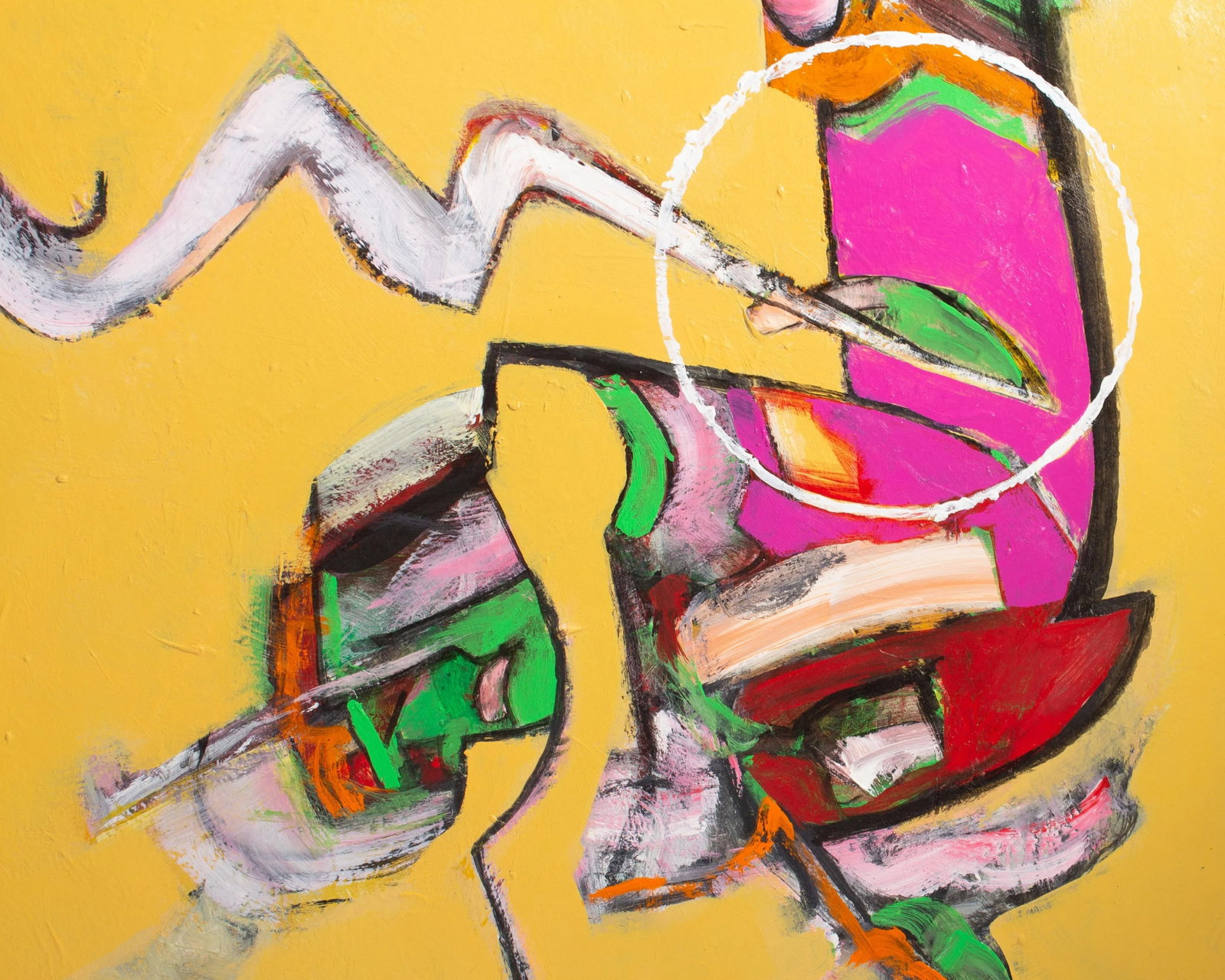 James L. Bruch Abstract Acrylic on Paper Painting - 3
