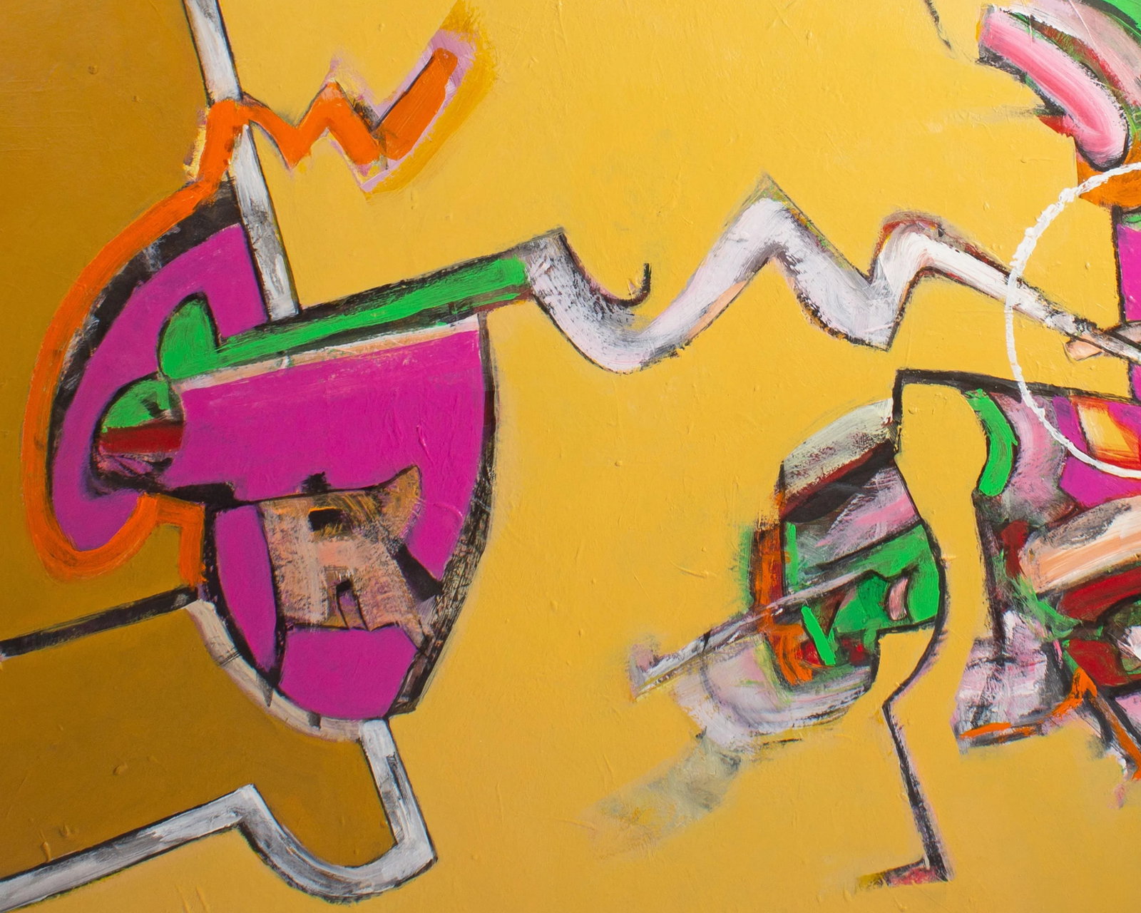 James L. Bruch Abstract Acrylic on Paper Painting - 6