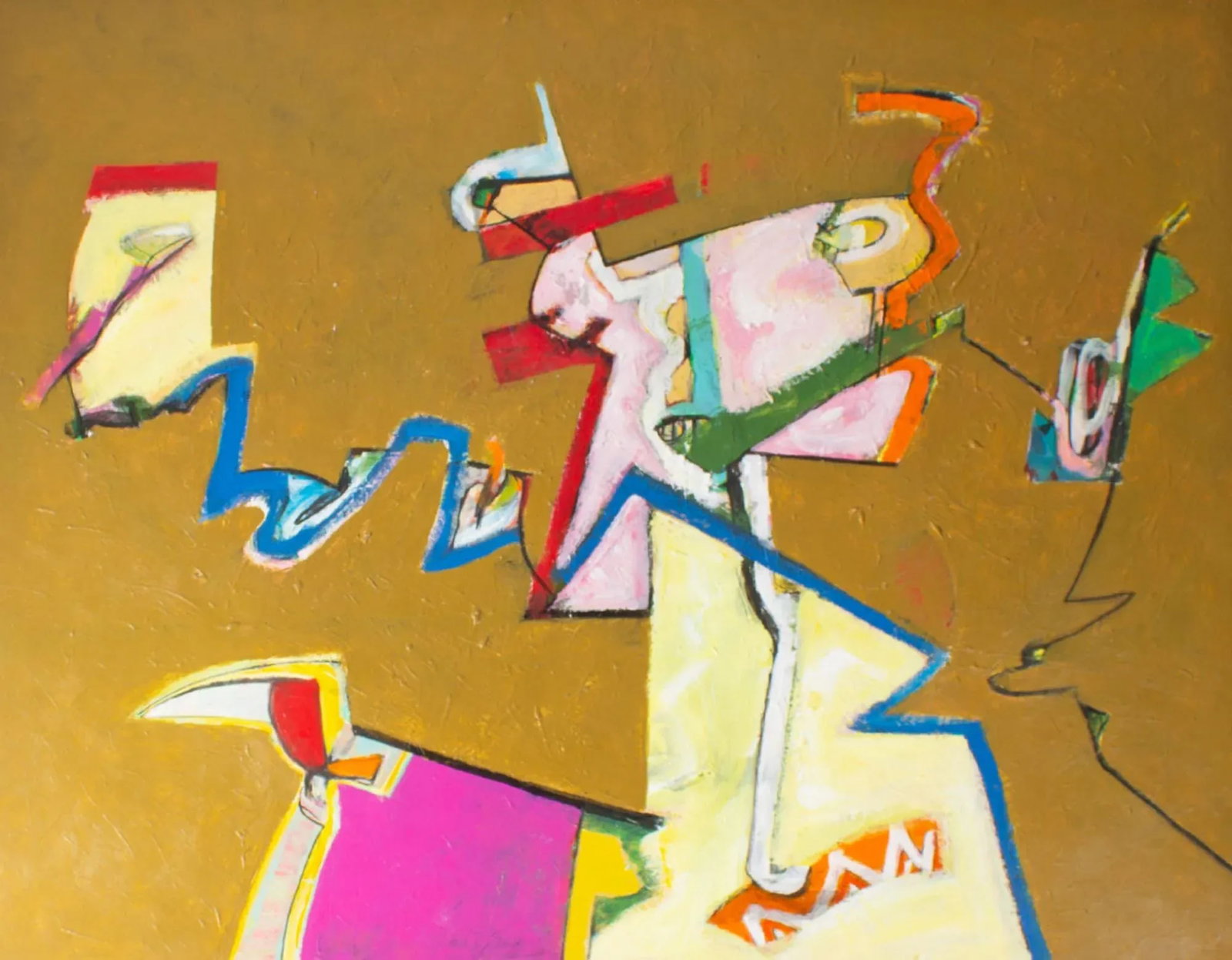 2012 Abstract Acrylic on Paper Painting by James L. Bruch - 2