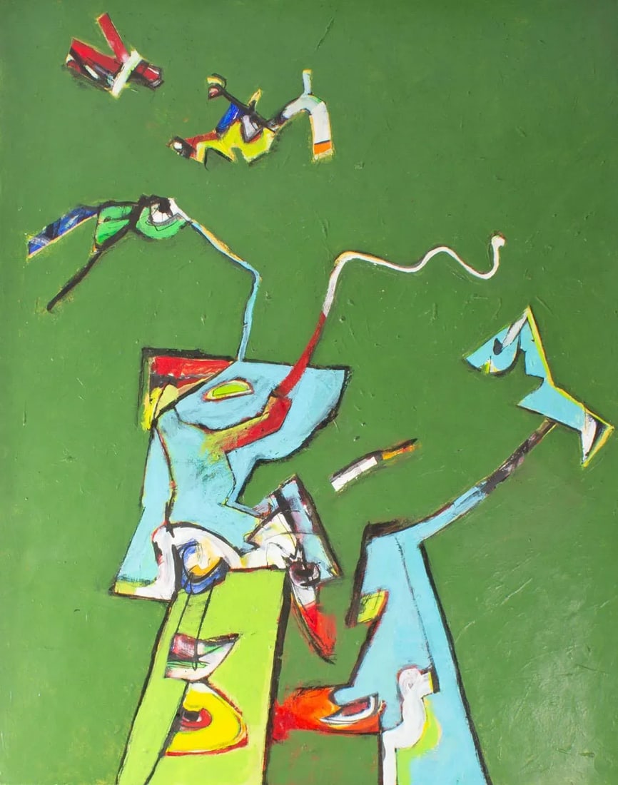 Abstract Acrylic on Paper Painting by James L. Bruch - 2