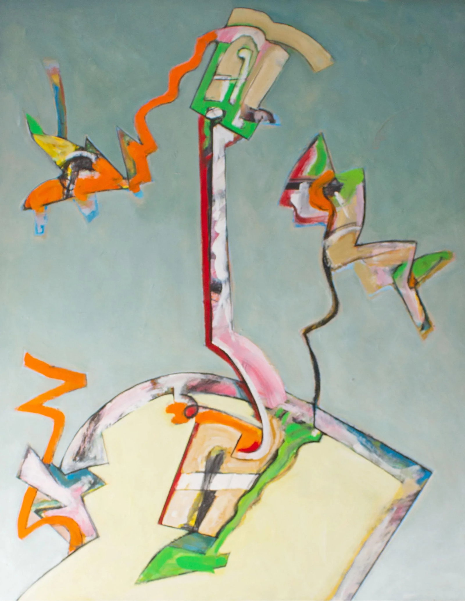 Abstract Acrylic on Paper Painting by James L. Bruch - 2