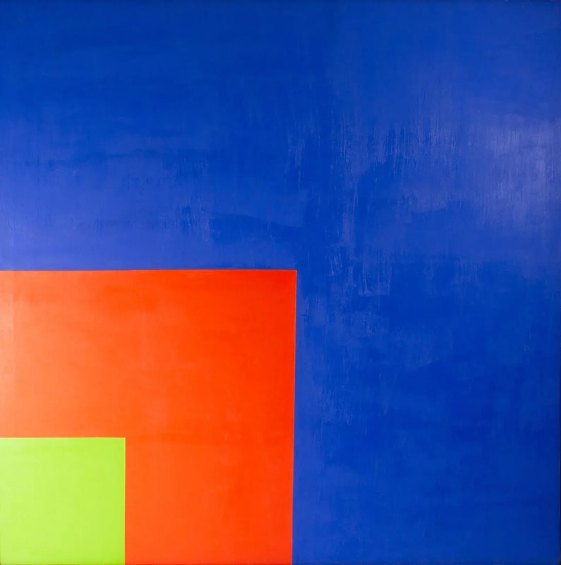 Mid-Century Abstract Acrylic on Canvas Painting - 2