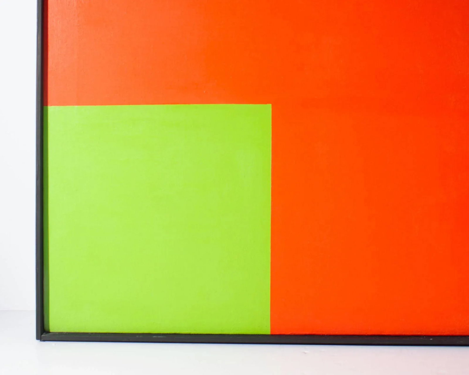 Mid-Century Abstract Acrylic on Canvas Painting - 4