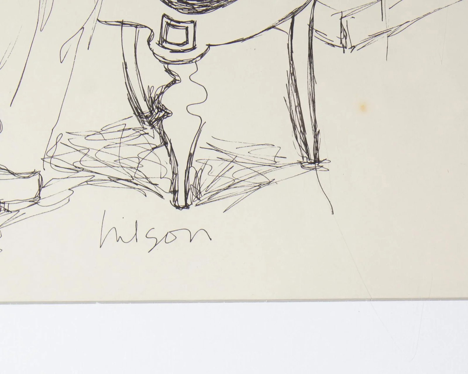 1960s Ink Portrait Drawing of Seated Man by Harry Hilson - 4