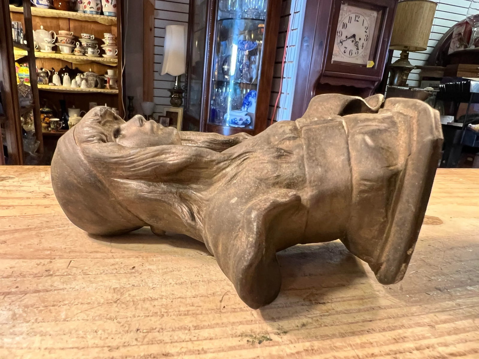 Late 19th Century Vintage Art Nouveau Statue of a Girl Signed - 2