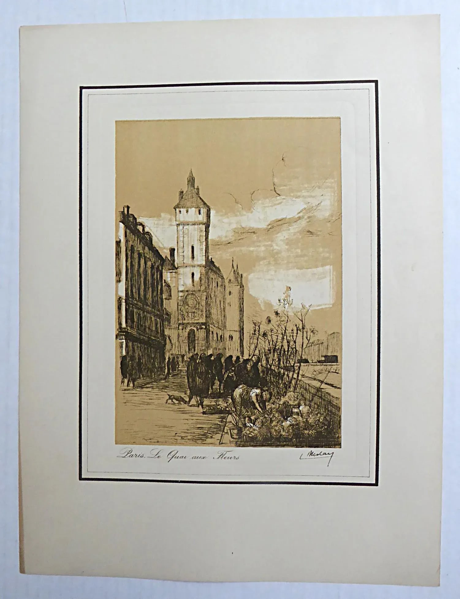 Group of 5 French Etchings by L. Meslay Early 20th Century England & France - 10