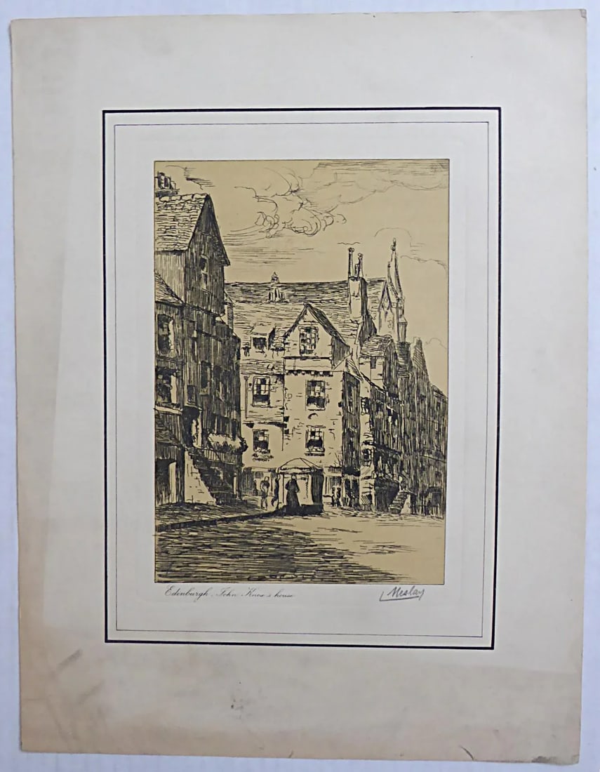 Group of 5 French Etchings by L. Meslay Early 20th Century England & France - 12