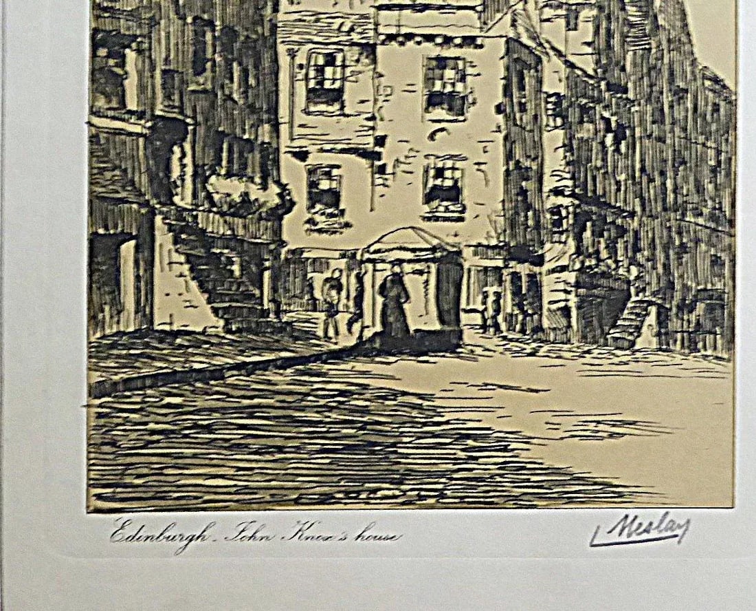 Group of 5 French Etchings by L. Meslay Early 20th Century England & France - 13