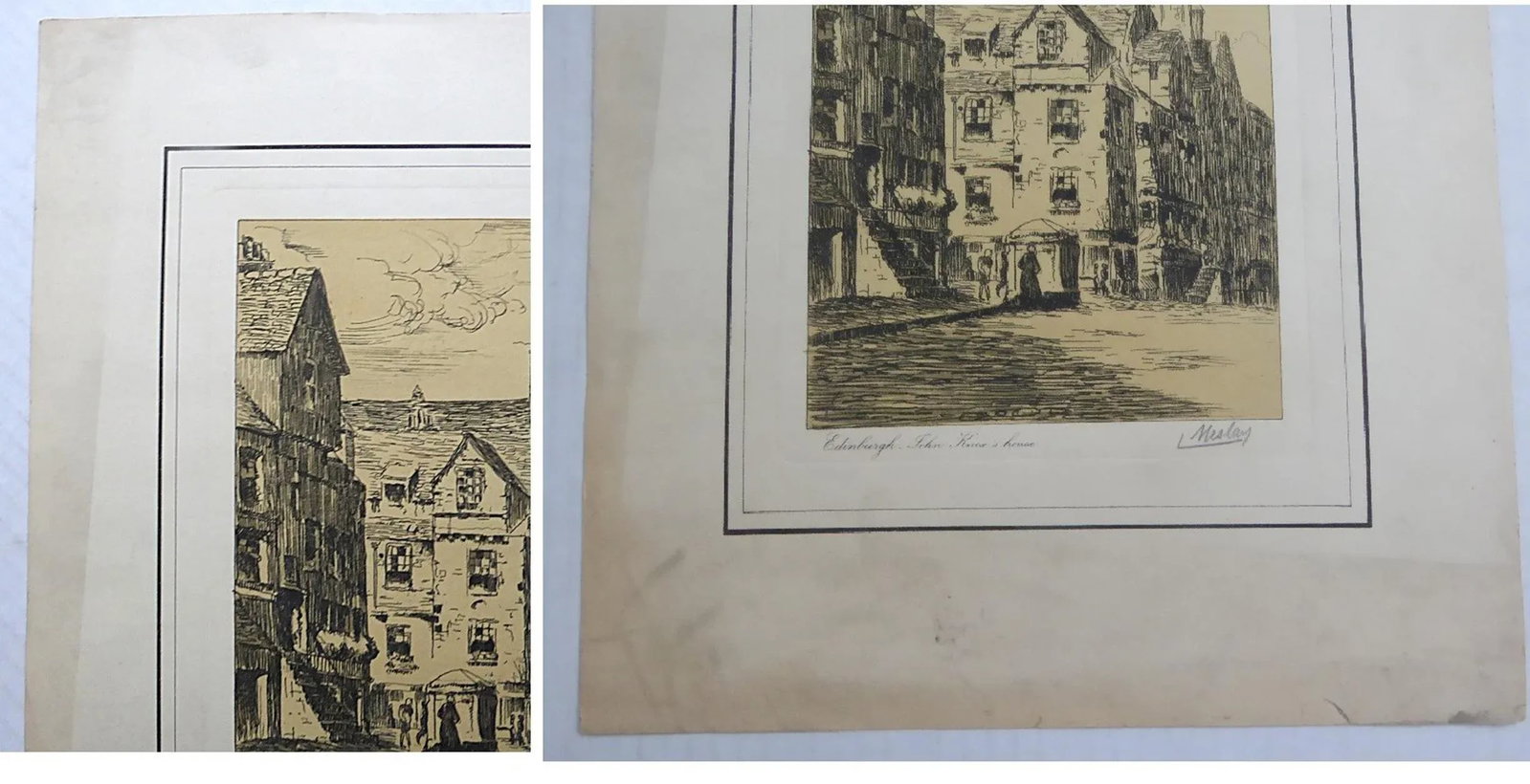 Group of 5 French Etchings by L. Meslay Early 20th Century England & France - 17