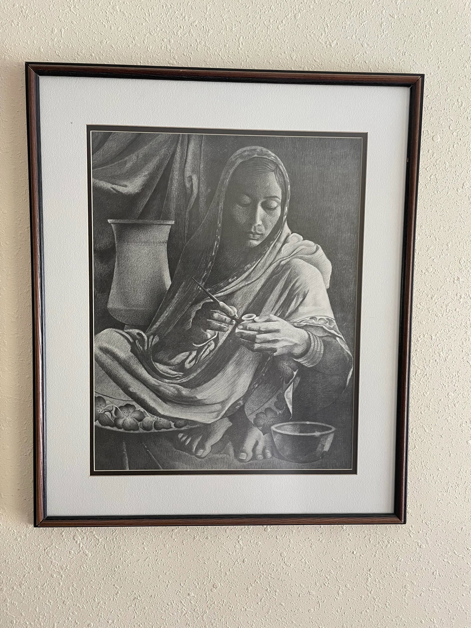 Philomeno Martinez Graffito Portrait of Mexican Artisan Signed - 3