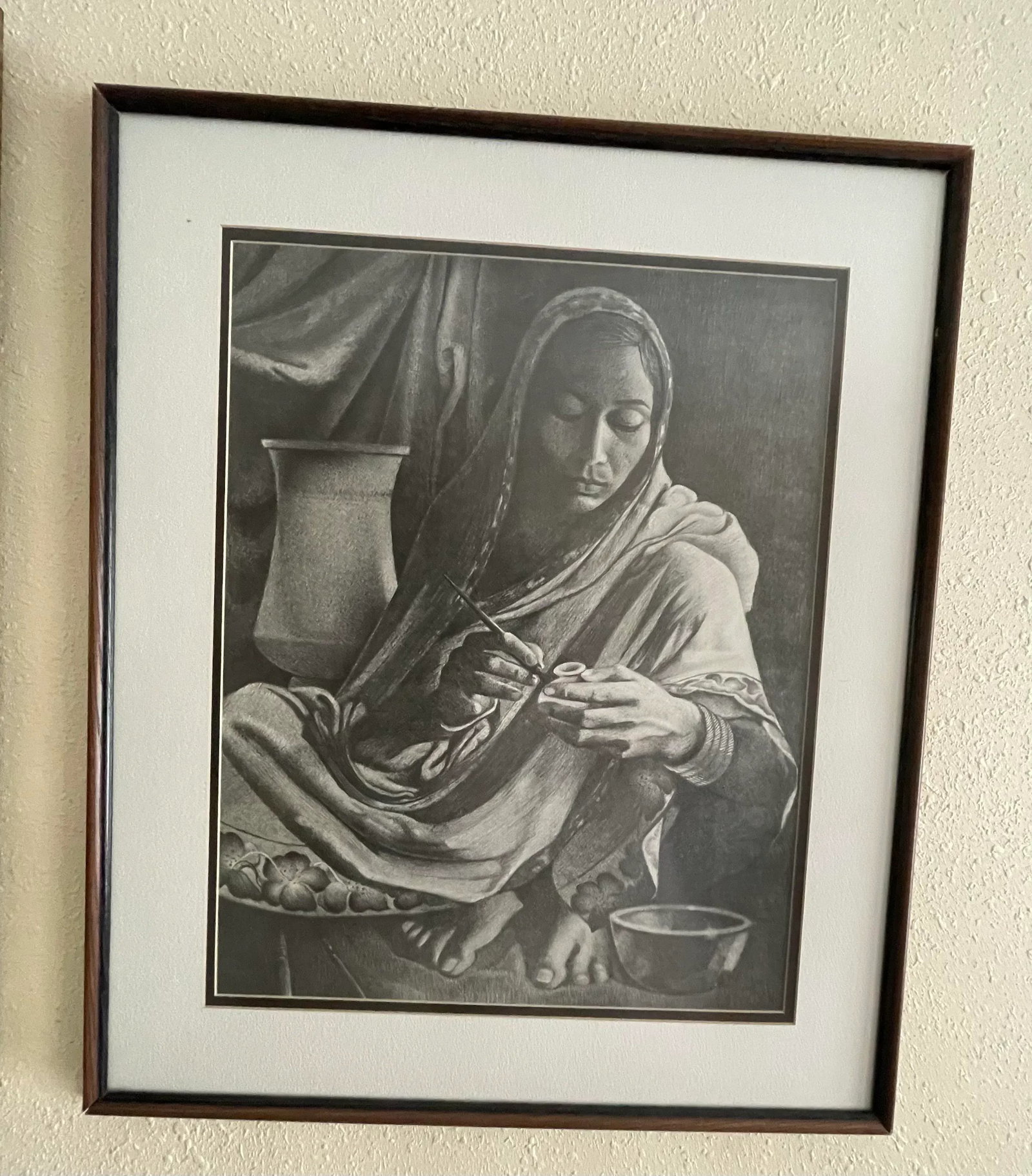 Philomeno Martinez Graffito Portrait of Mexican Artisan Signed - 6