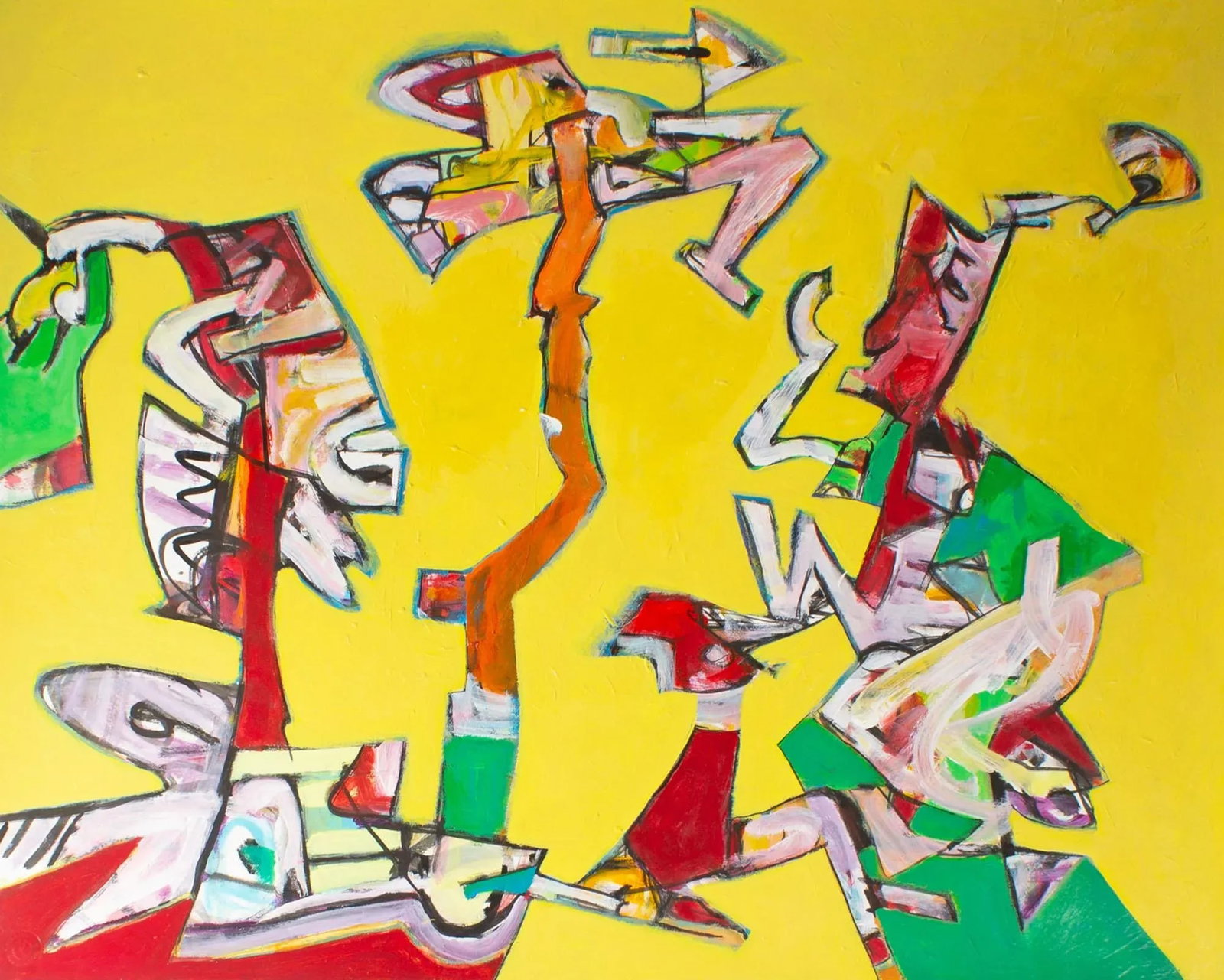 Abstract Acrylic on Paper Painting by James L. Bruch - 2
