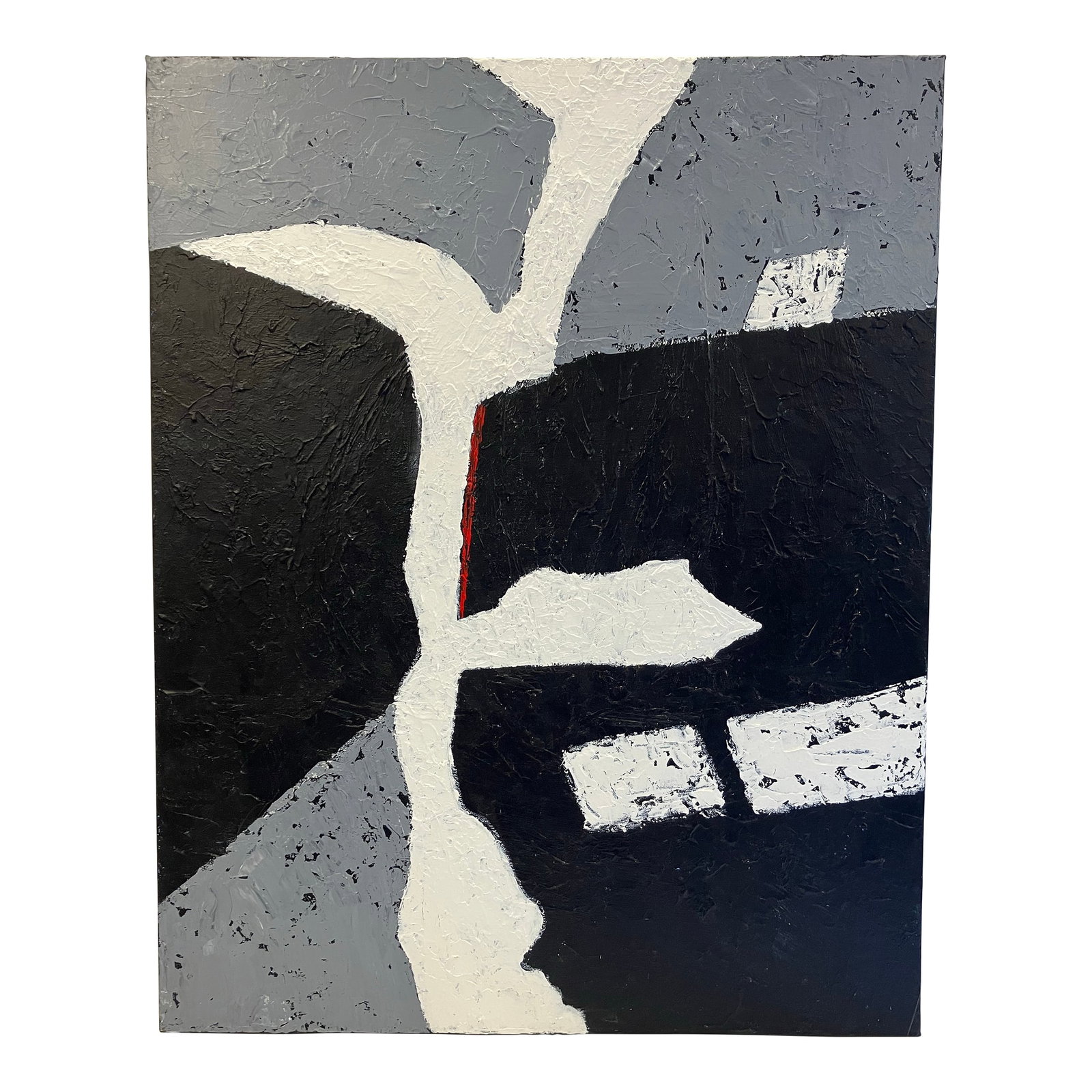 Abstract Painting " Deep in the Quarry ": This acrylic painting on canvas measures 24 x 30 Signed John Maciejowski Graduated from Tufts University & The School of the Museum of Fine Arts Juried member of the Cambridge Art Association Also mem