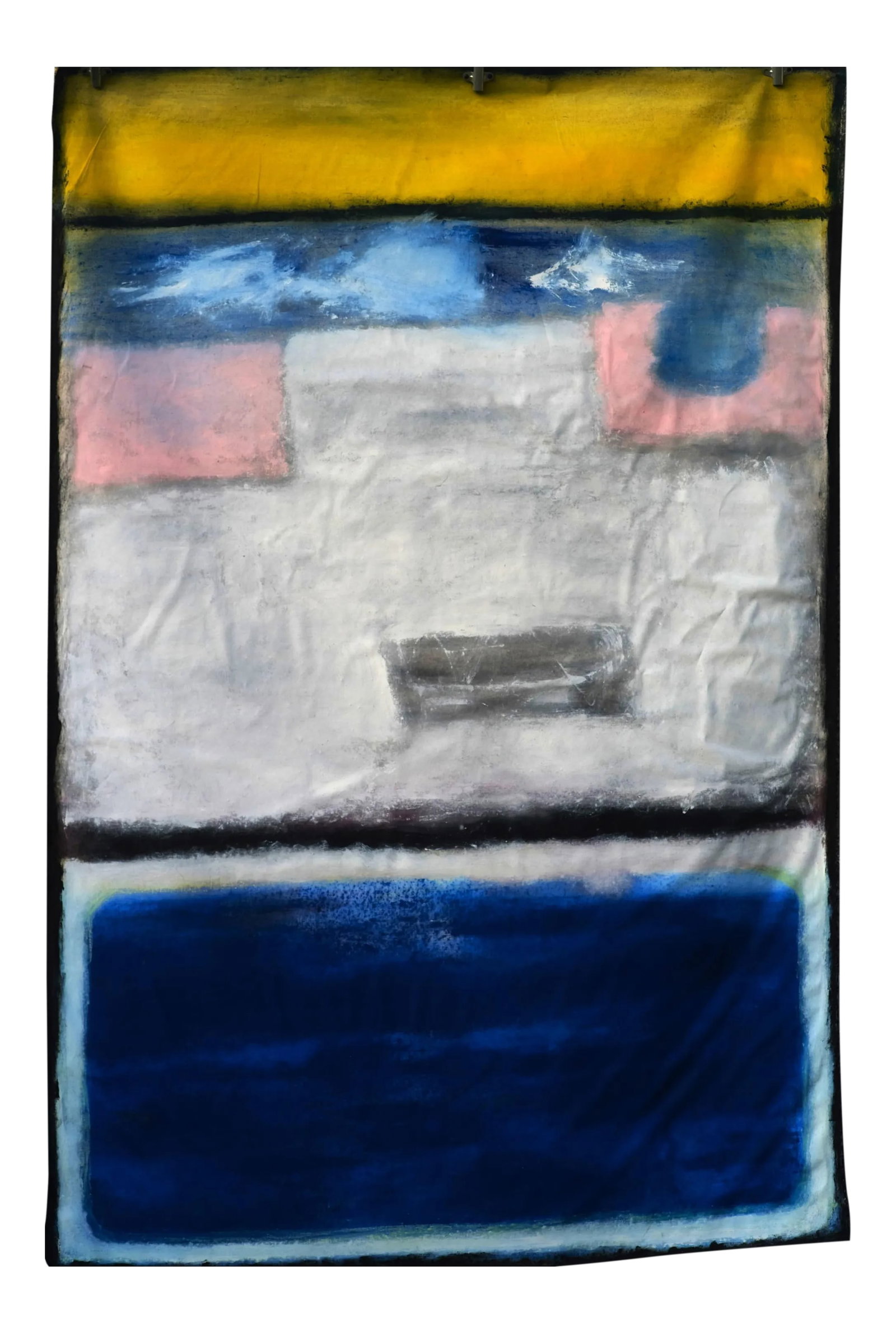 "Rothko Surprise #107" Modernist Abstract Oil Painting by Stephen Neil Gill: From the ongoing series Rothko Surprise #107 Face with Creatures Ghostlike creatures appear in the forehead region, see photos 2020 Oil on Canvas Direct Purchase from the Artist Stephen Neil Gill