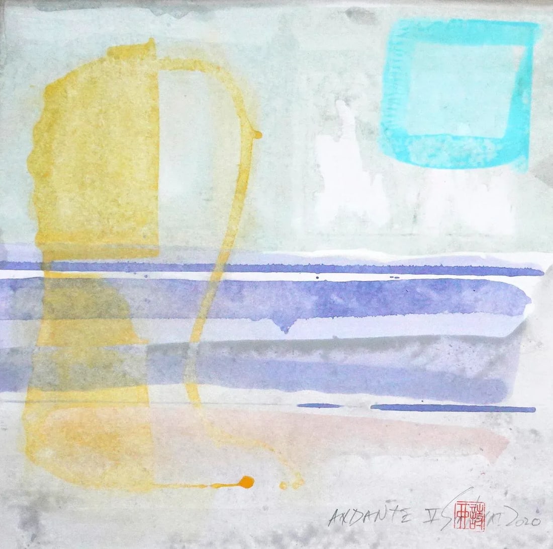 Andante. V Framed Original Abstract Painting - 2