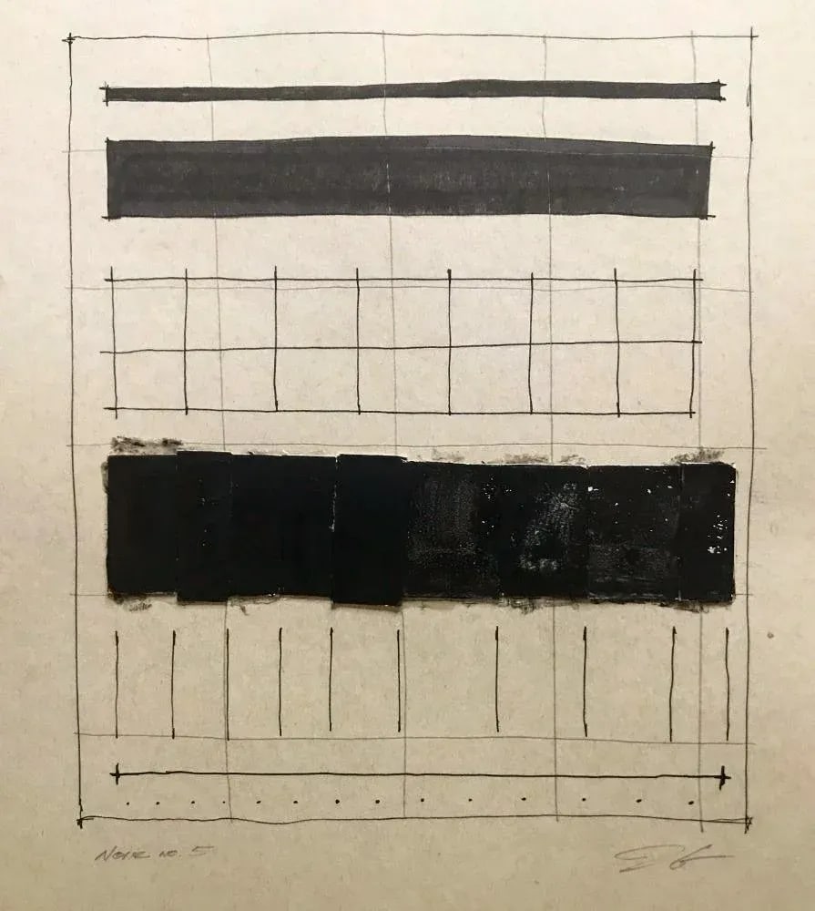 Noir No. 5 - Mixed Media Collage on Paper - 2