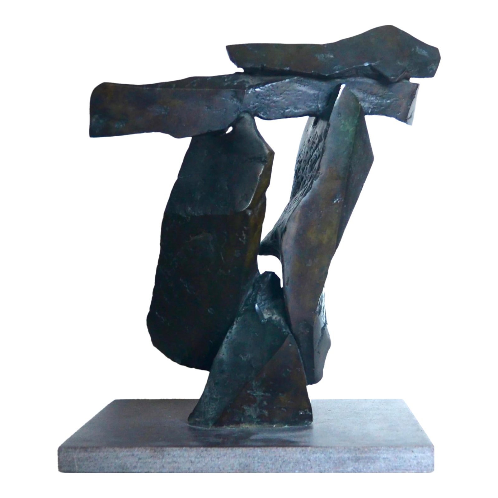 David Kraisler. Bronze Sculpture 1970-80s: David Kraisler b.1940, bronze sculpture, elegant and represented as a model for a larger work of the Stonehenge series, well crafted in bronze with a lovely deep brown patina. signed and numbered 1/1