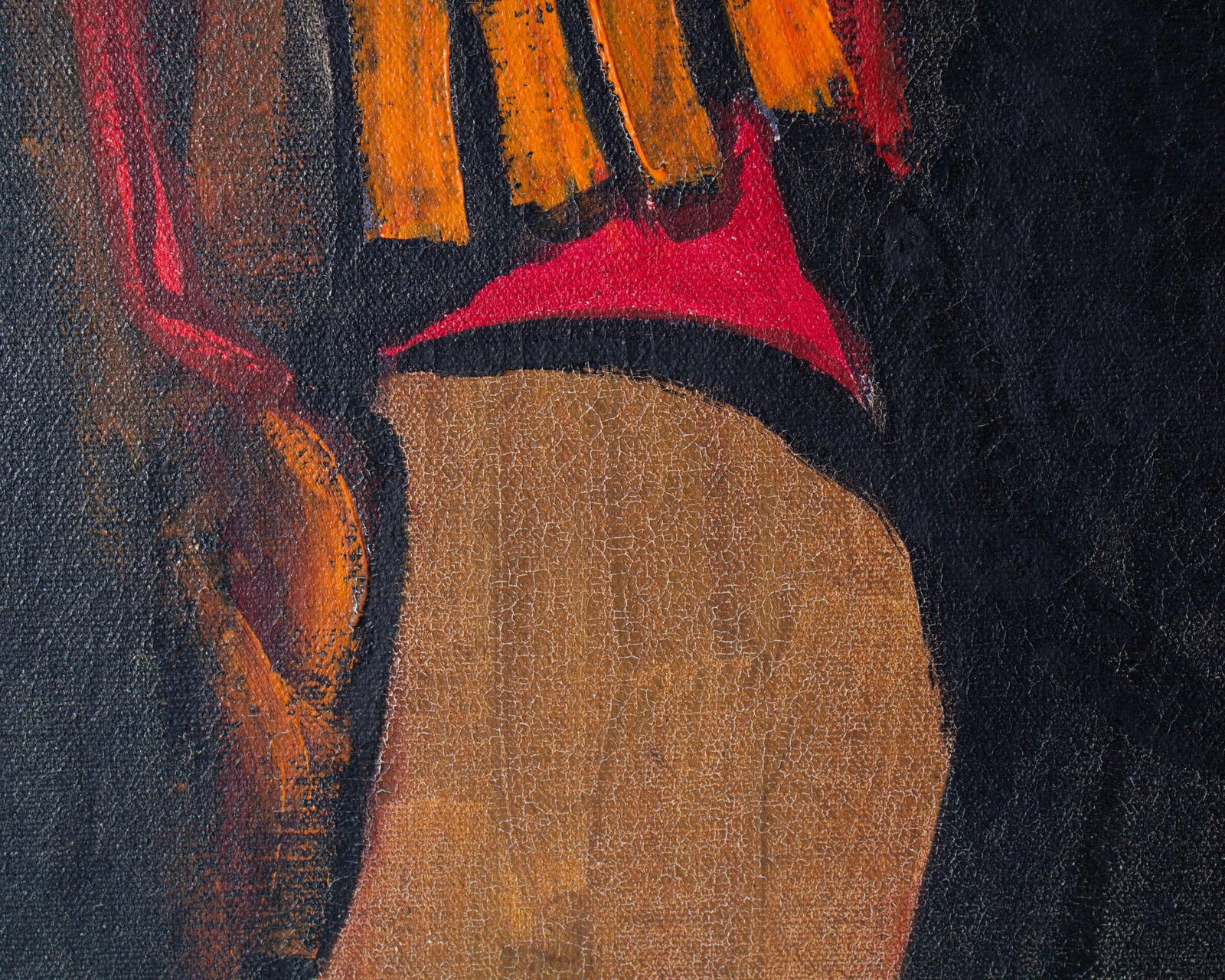 Abstract Oil on Canvas Painting of Adam and Eve by Luigi Fumagalli - 6