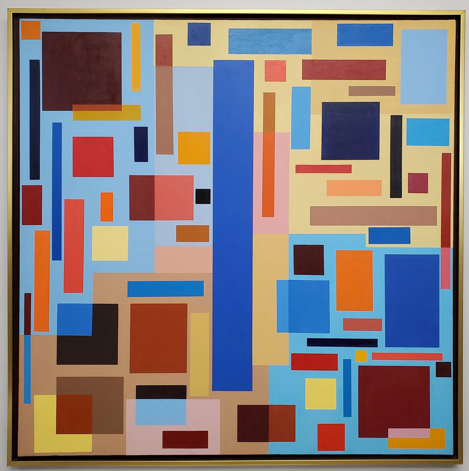 "Untitled" Contemporary Geometric Hard Edge Acrylic Painting by Sassoon Kosian - 4