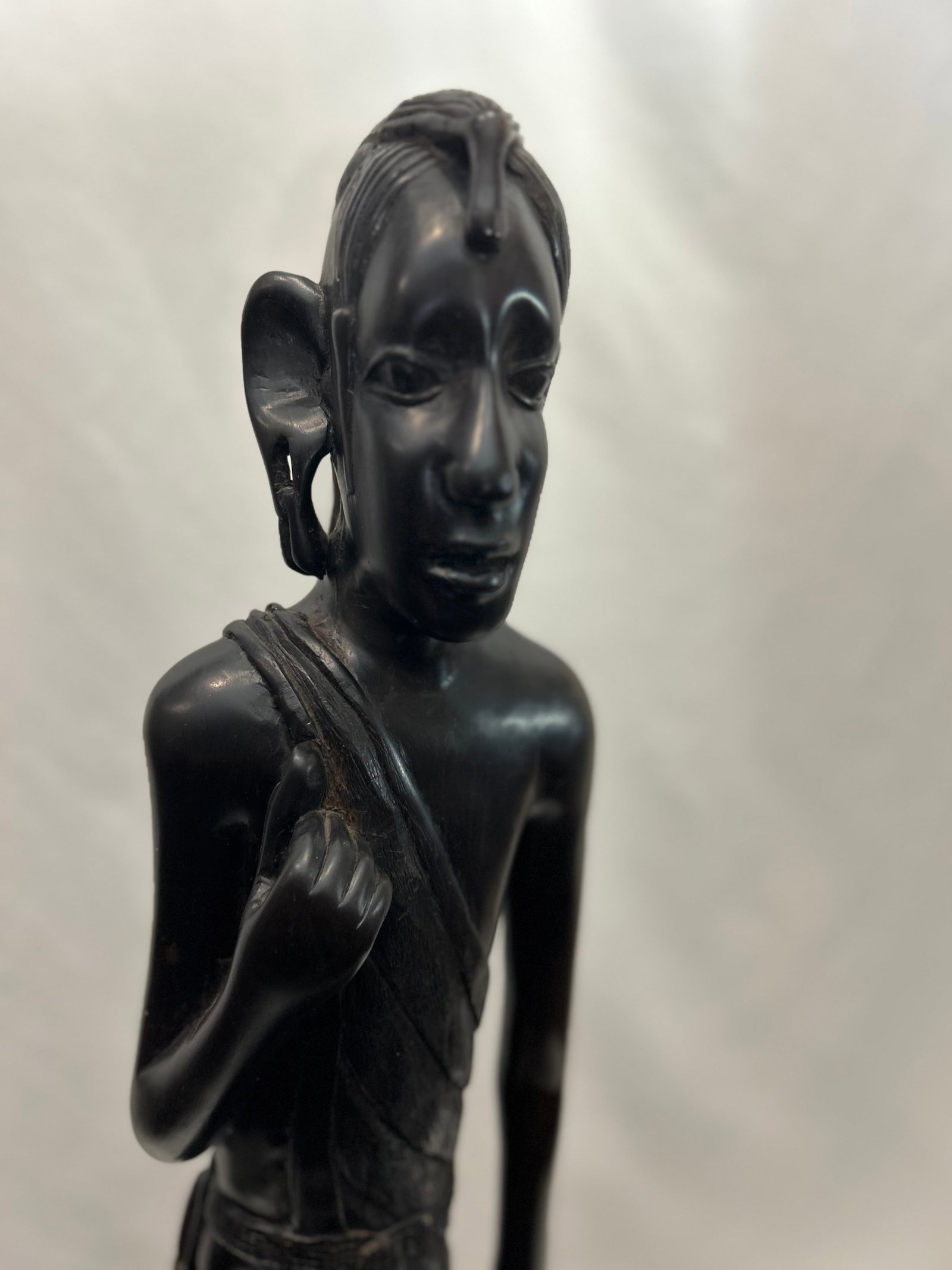 1950s Maasai Figures From Tanzania, African Blackwood (Pair) - 11