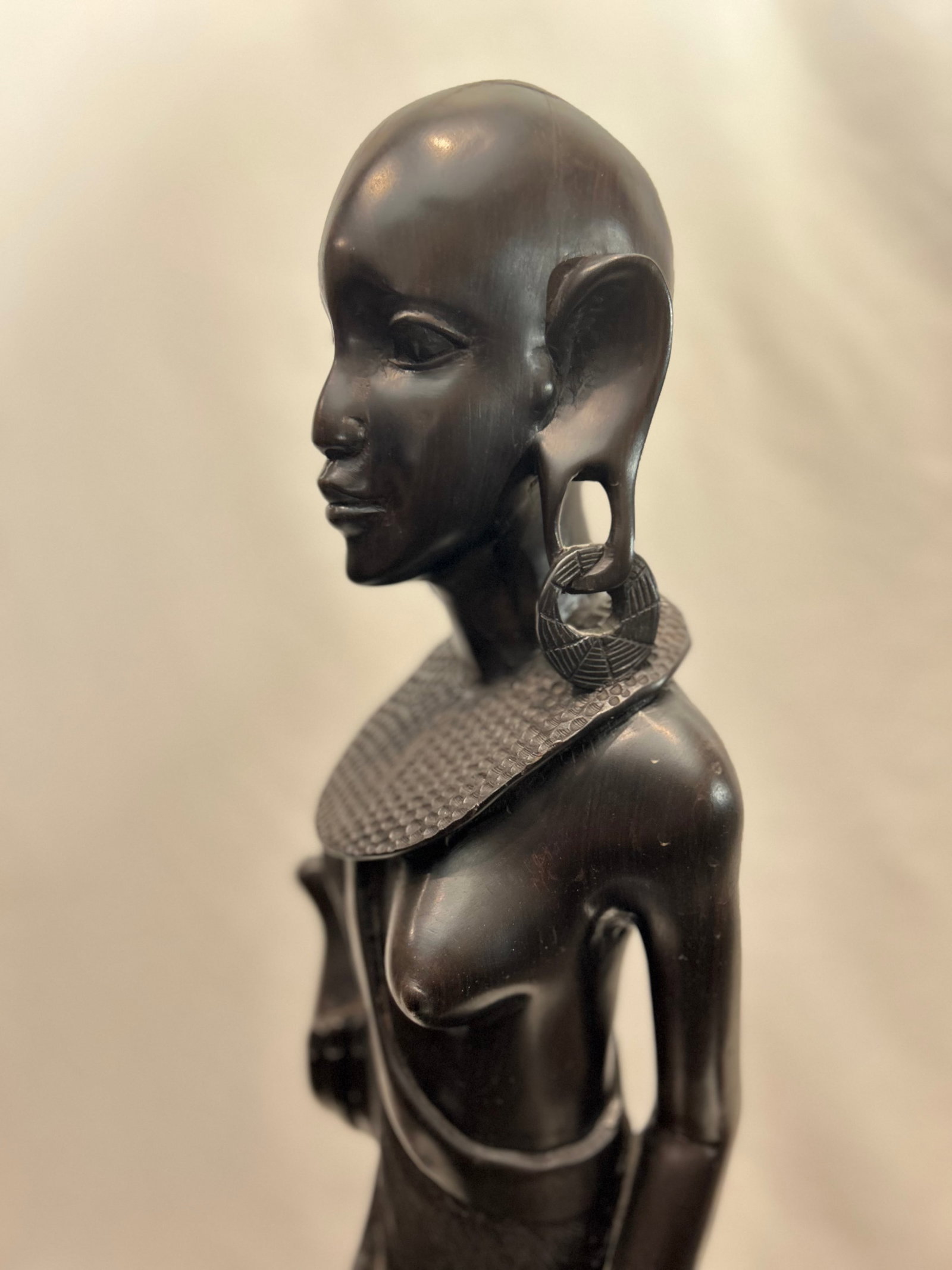 1950s Maasai Figures From Tanzania, African Blackwood (Pair) - 5