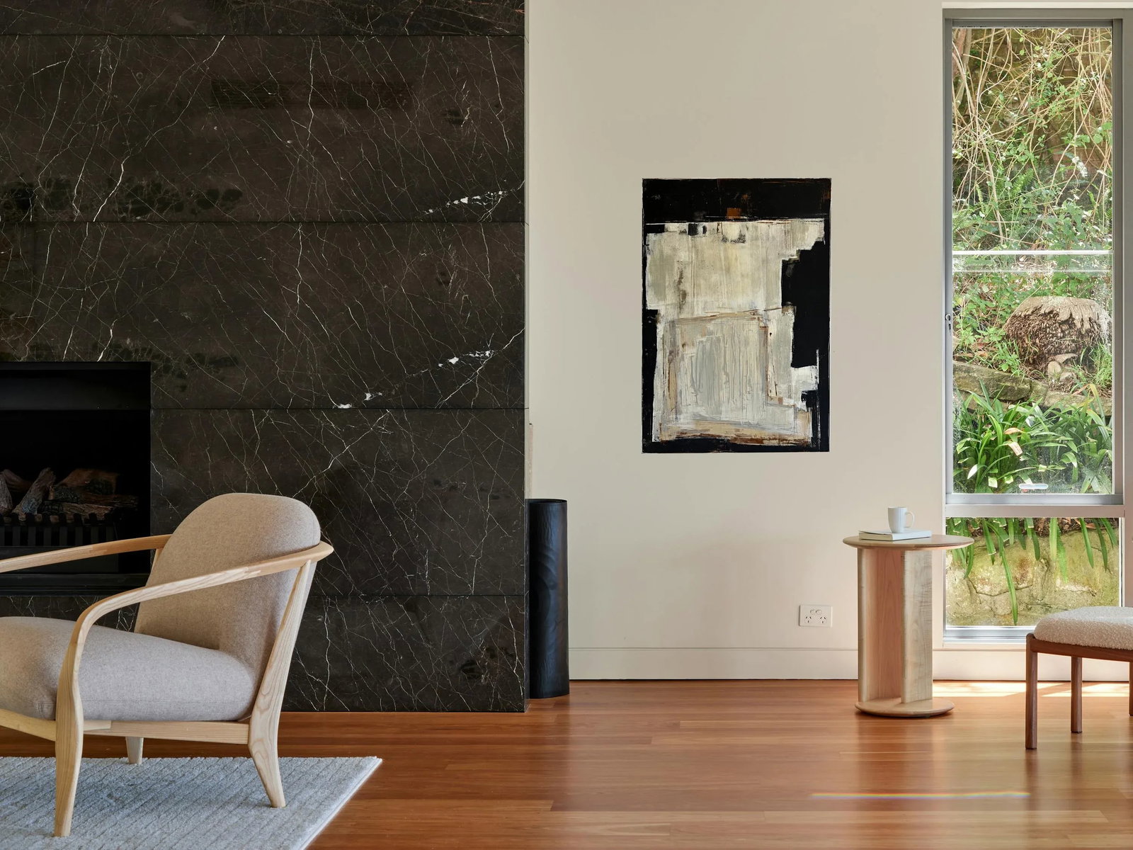 "Foundation" Black Abstract Art, Original Large Contemporary Modern Painting by JTS - 3