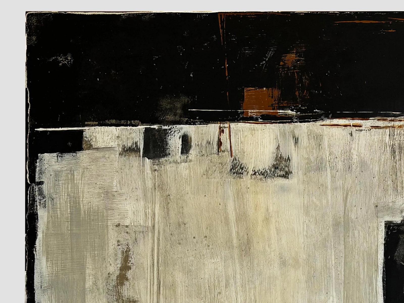 "Foundation" Black Abstract Art, Original Large Contemporary Modern Painting by JTS - 4