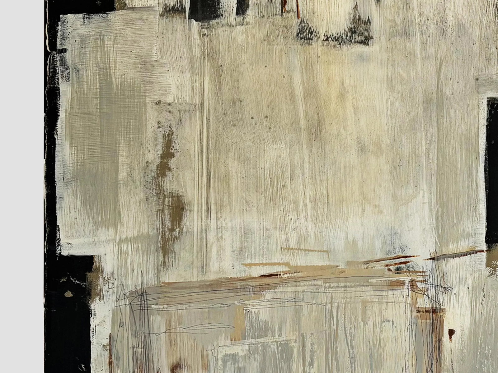"Foundation" Black Abstract Art, Original Large Contemporary Modern Painting by JTS - 9
