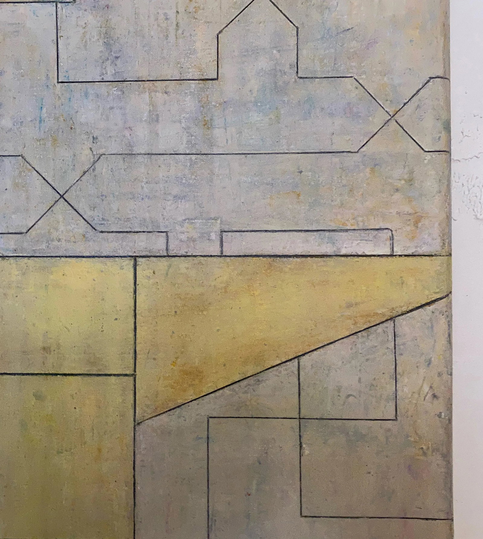 Contemporary Geometric Abstract Square Mixed-Media Painting by Stephen Cimini - 5