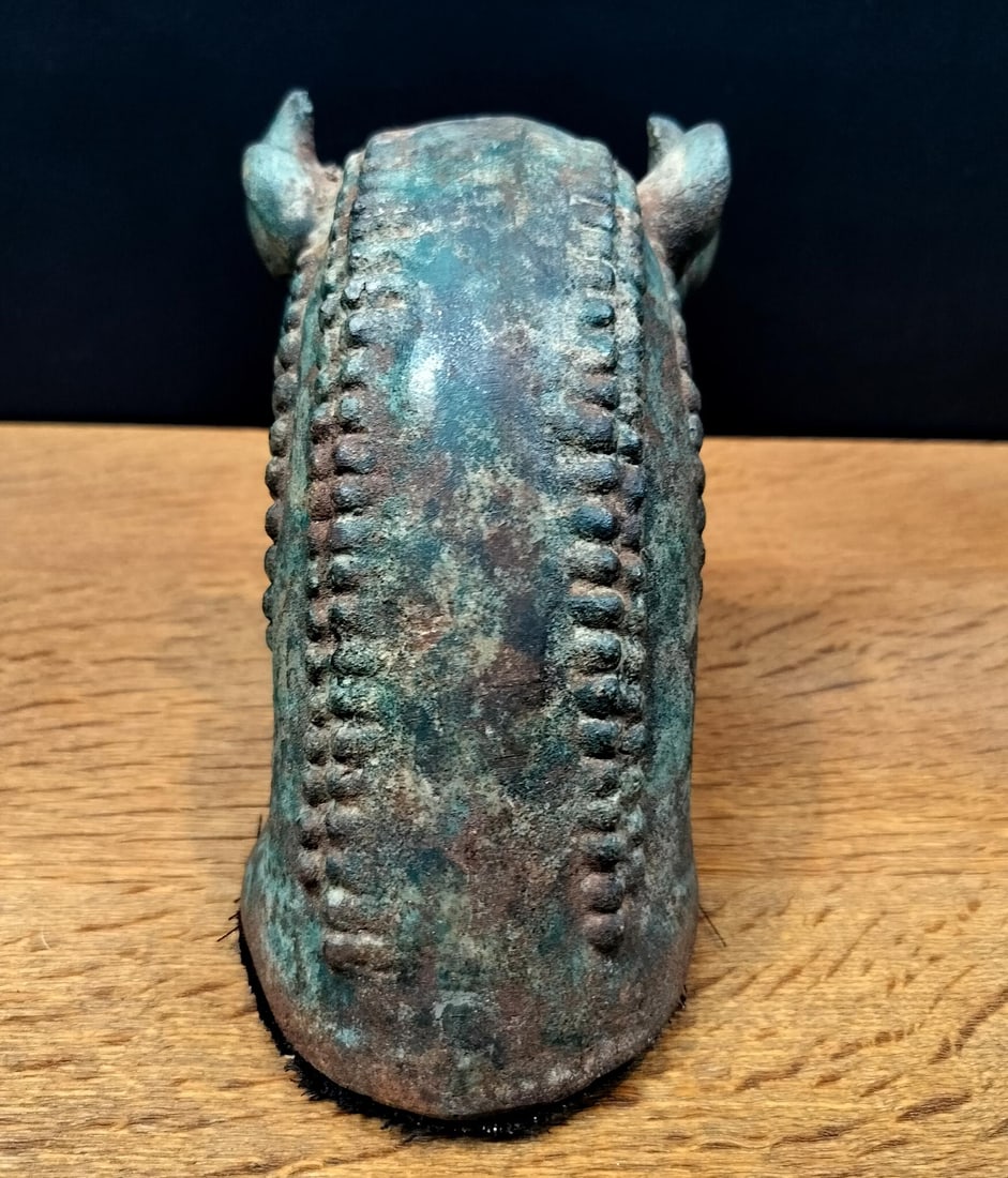 Early 20th Century Stylized Cast Iron Bulls Head - 5