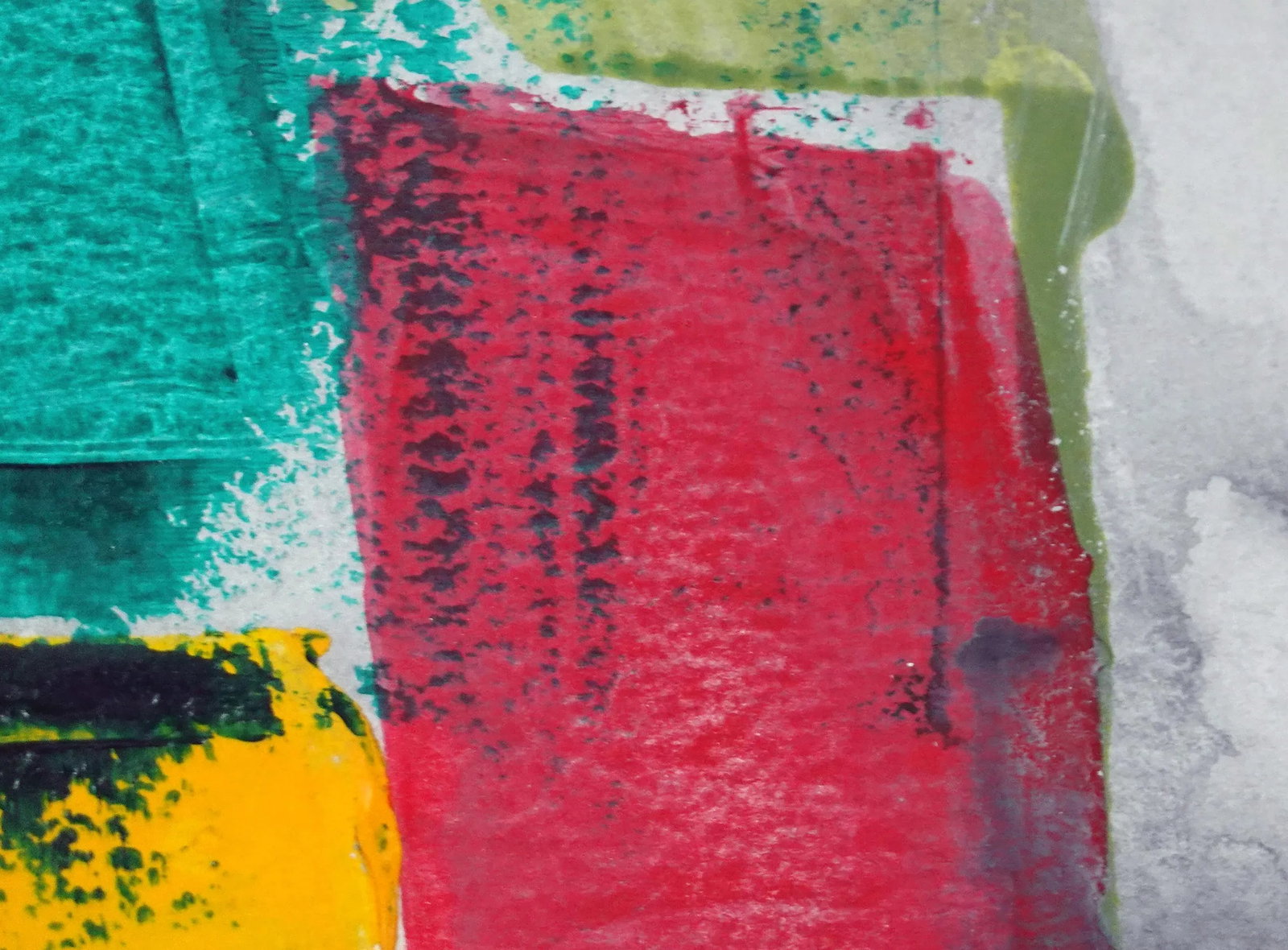 "Mozaic 31" Contemporary Abstract Mixed-Media Painting, Framed - 4