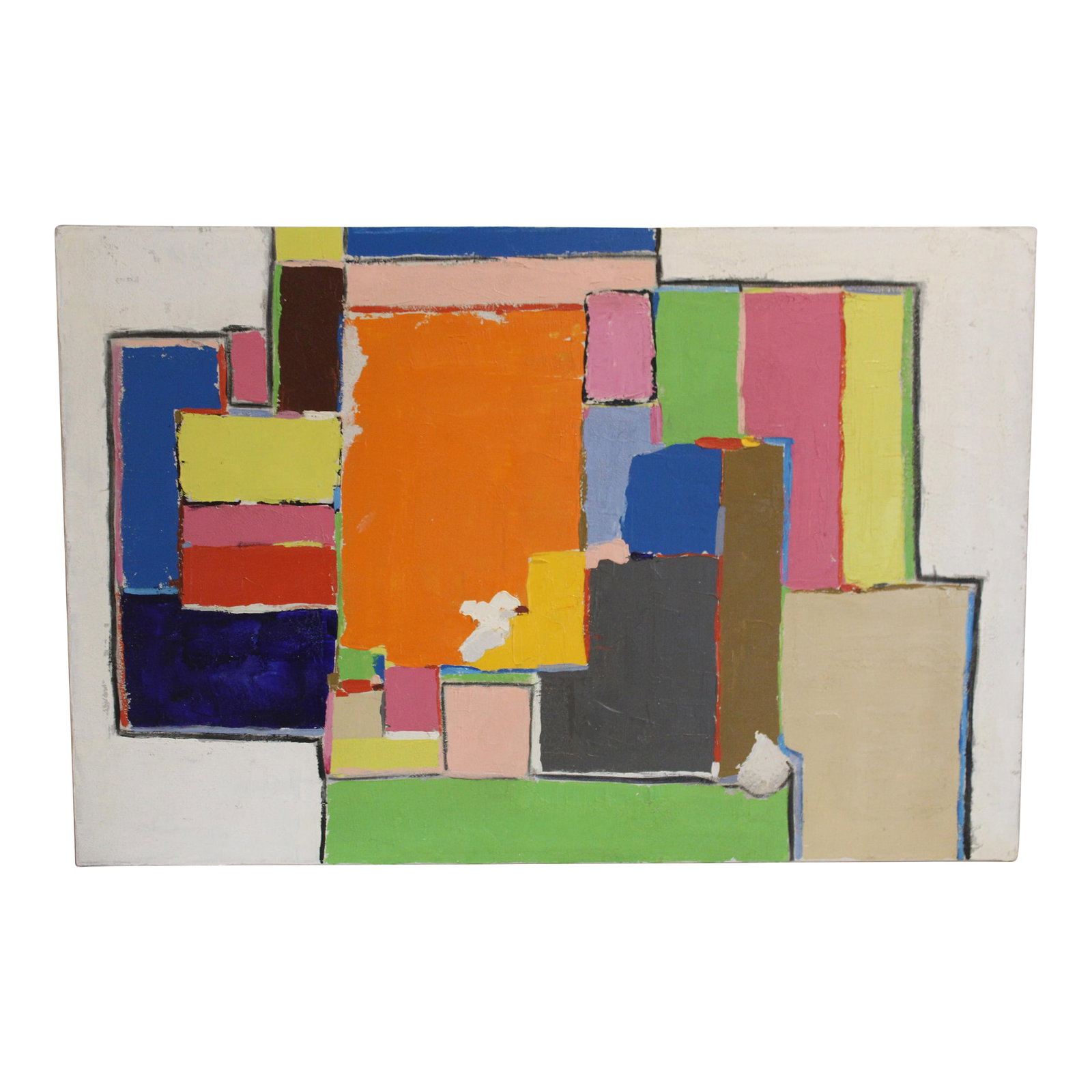 Abstract Oil on Canvas Painting by Frederick Faviano 1977: Up for sale is a Abstract Oil on Canvas Painting by Frederick Faviano 1977. It is in great condition ready to enjoy! It measures 36" x 24". Condition: Alterations: Original Condition Unaltered
