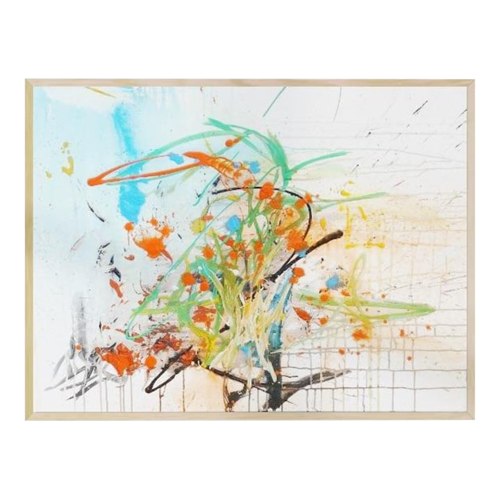 Abstract Painting Open Edition: This was painted in the evening hours lakeside (as the title indicates). The flora on the island was so varied and not arranged by a human hand and yet so picturesque that it seemed to deny the fact. 