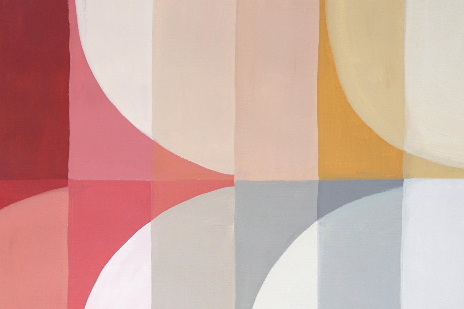 2025, Bauhaus Study in Earth Tones, Acrylic Paint on Waterolor Paper by Natalia Roman - 3