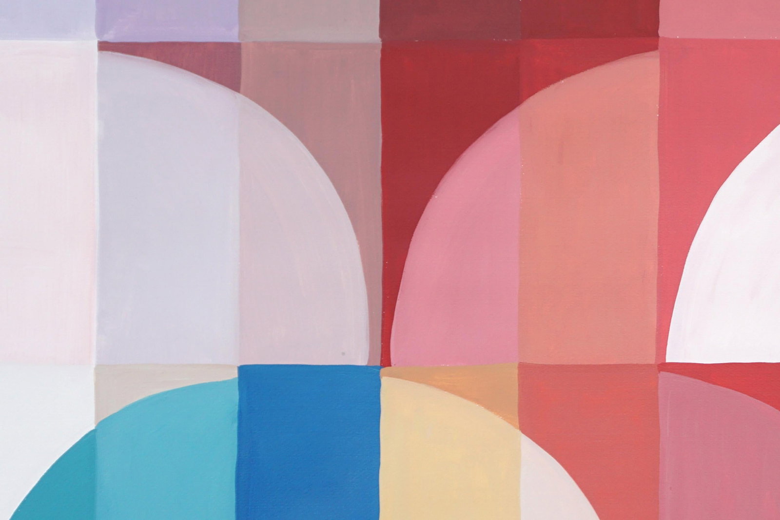 2025, Bauhaus Study in Earth Tones, Acrylic Paint on Waterolor Paper by Natalia Roman - 5