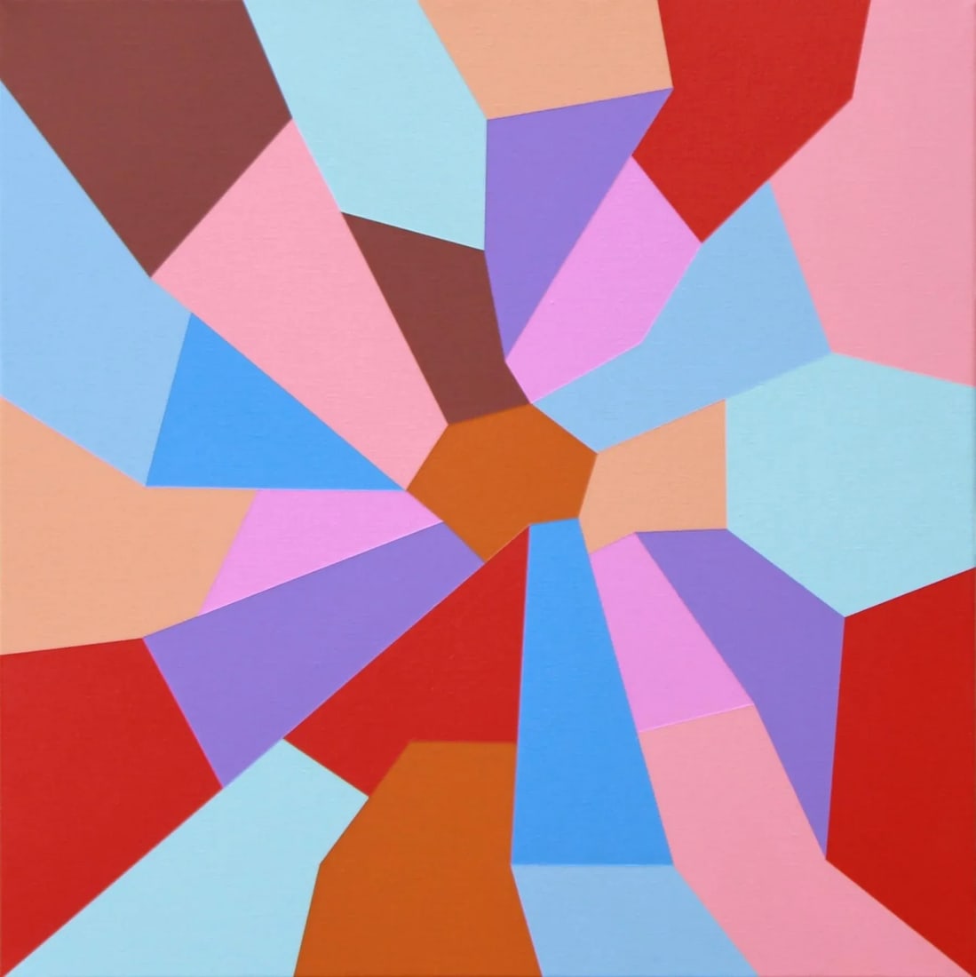 "Freedom Must Come" Contemporary Geometric Hard Edge Acrylic Painting by Sassoon Kosian: Geometric hard-edge painting, acrylic on canvas. Painting is dedicated to people fighting for rights and civic freedoms. In this painting, I sought to channel the dynamism of freedom and transformatio