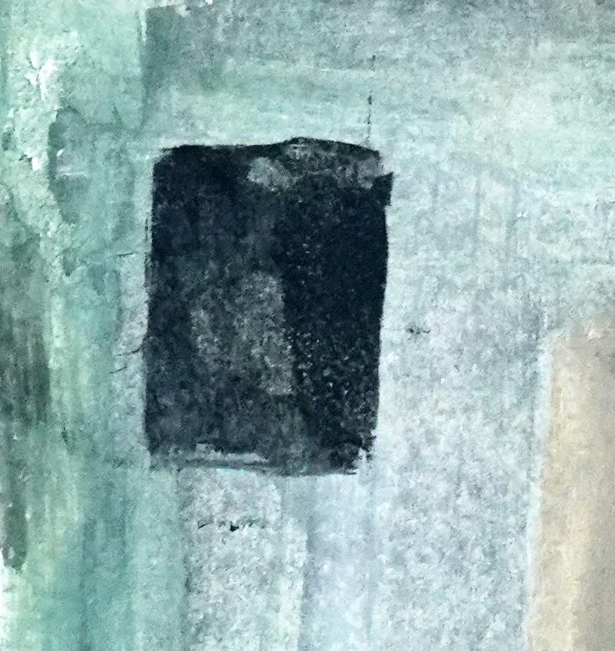 "Andante XI" Contemporary Abstract Green Mixed-Media Painting, Framed - 3