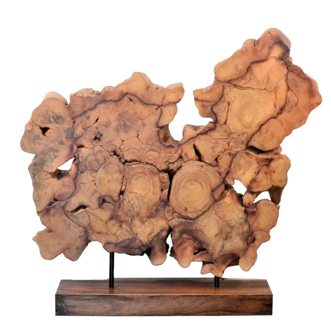 Thai Teak Sculpture On Wood Stand - 6