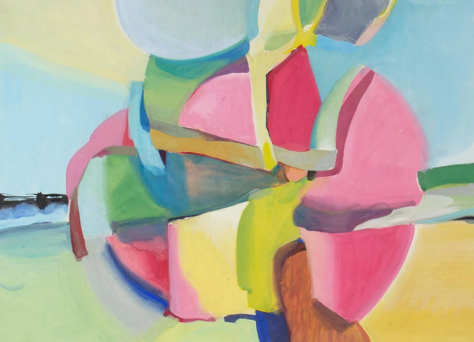 Abstract Gouache Painting by George Coggeshall - 2