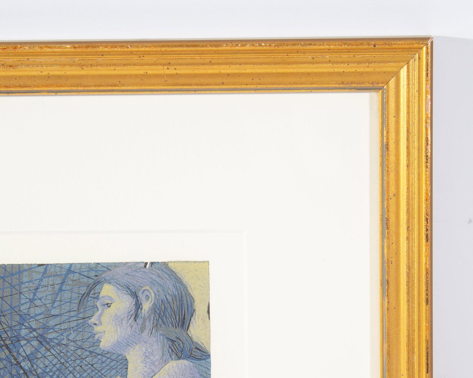 Gordon Mortensen 1990 "Alix" Woodcut Print - 4