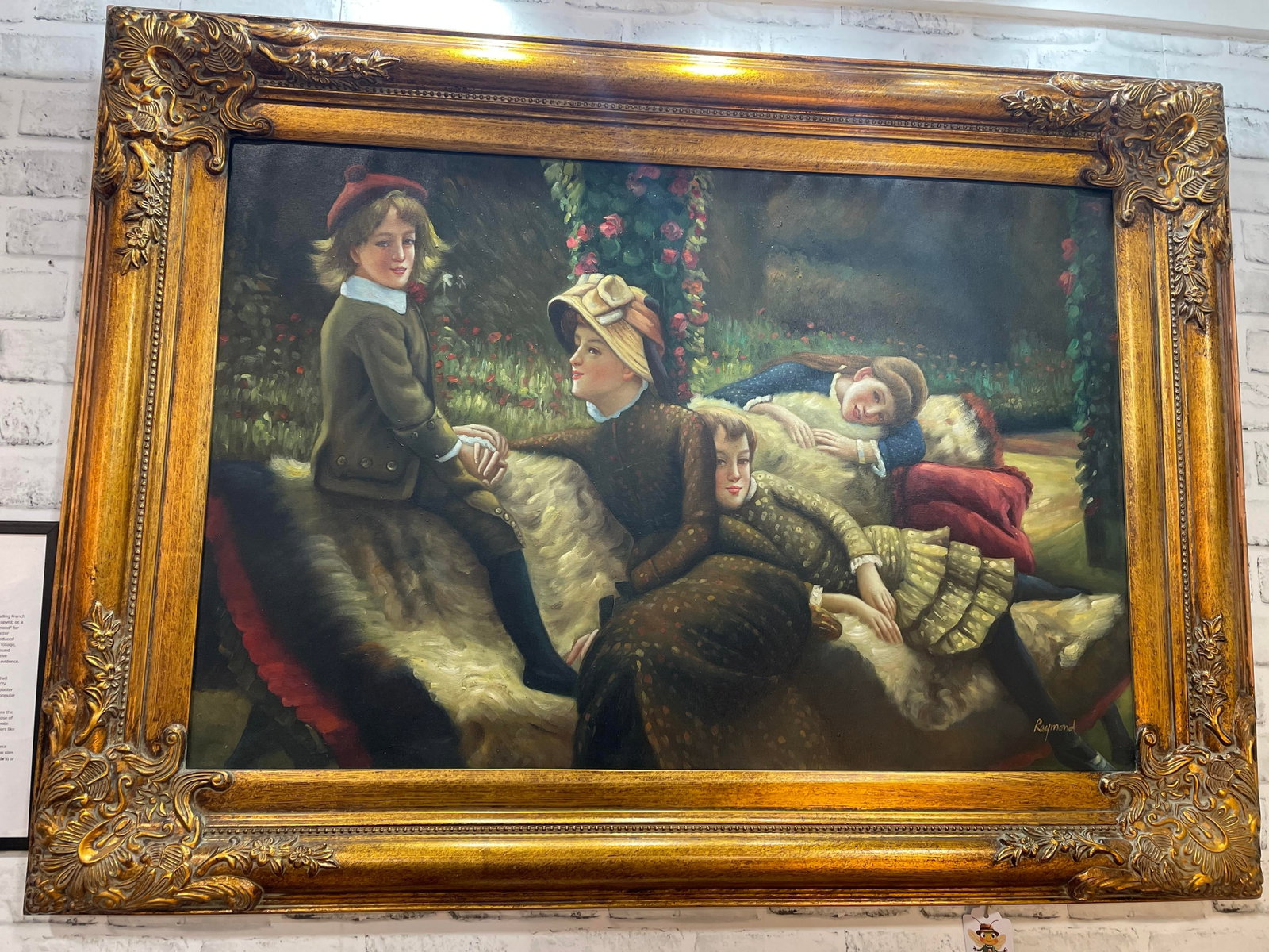 Mid 20th Century Le Blanc De Jardin (The Garden Bench) by James Tissot Oil on Canvas Reproduction by - 2