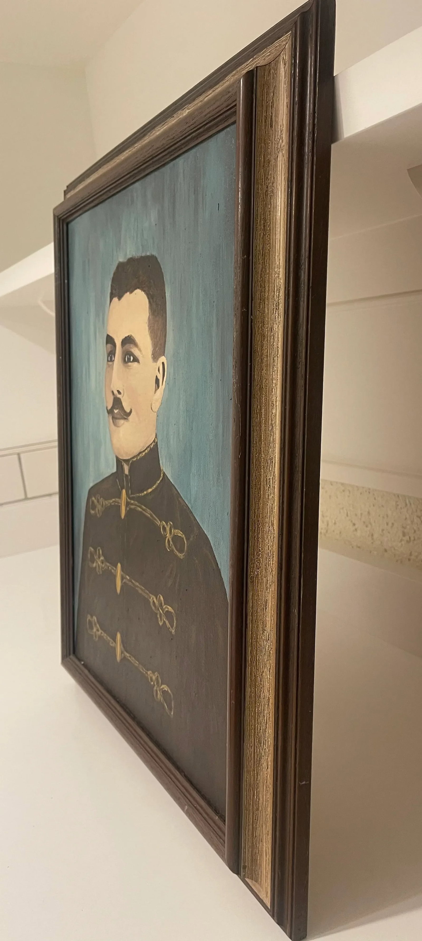 1980s Portrait Painting, Framed - 2