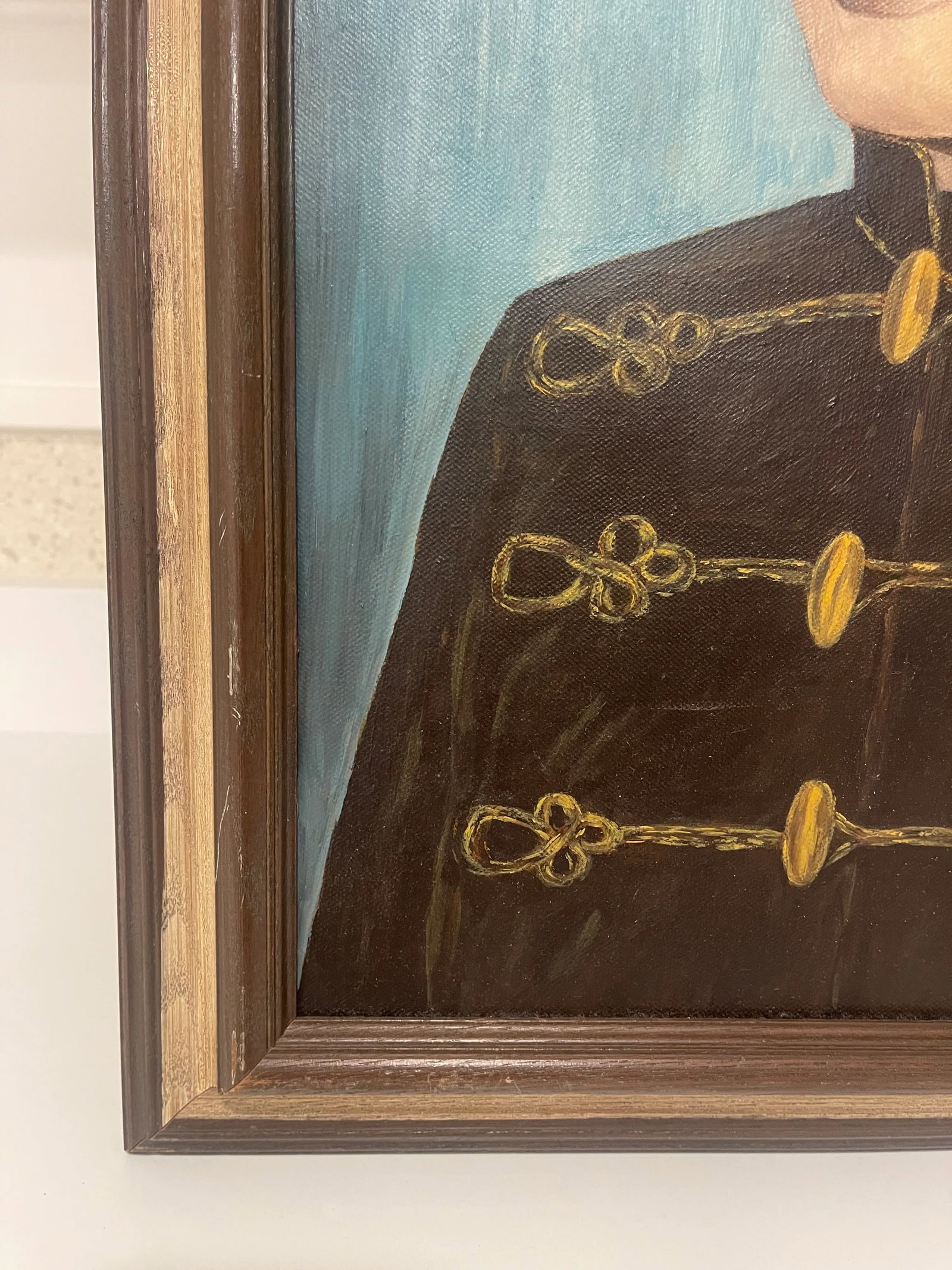 1980s Portrait Painting, Framed - 7