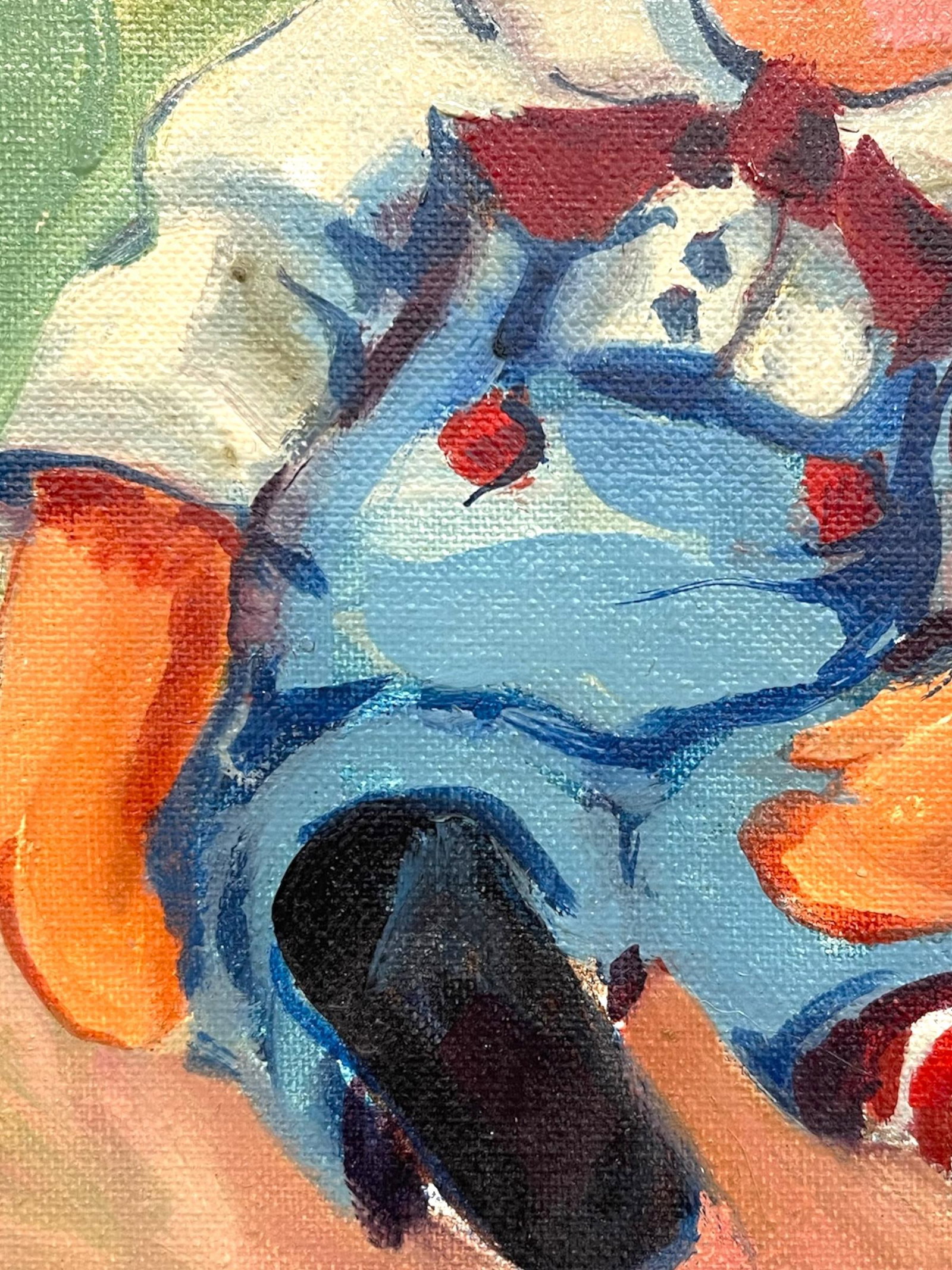 Vintage Raggedy Ann-Style Doll Portrait Painting on Grumbacher Canvas Board, Signed "Hill" - 5